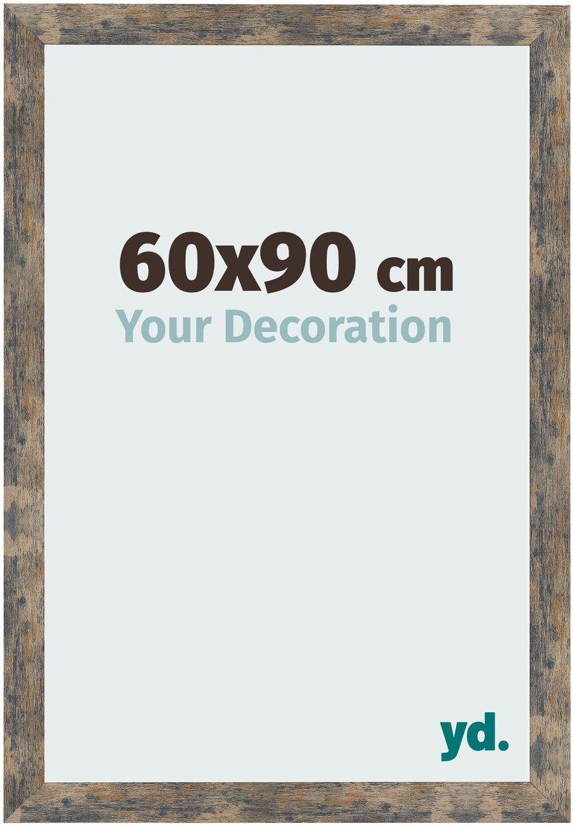 Your Decoration - Fotolijst 60x90 cm - MDF - Blauw Goud Gemeleerd - Bologna