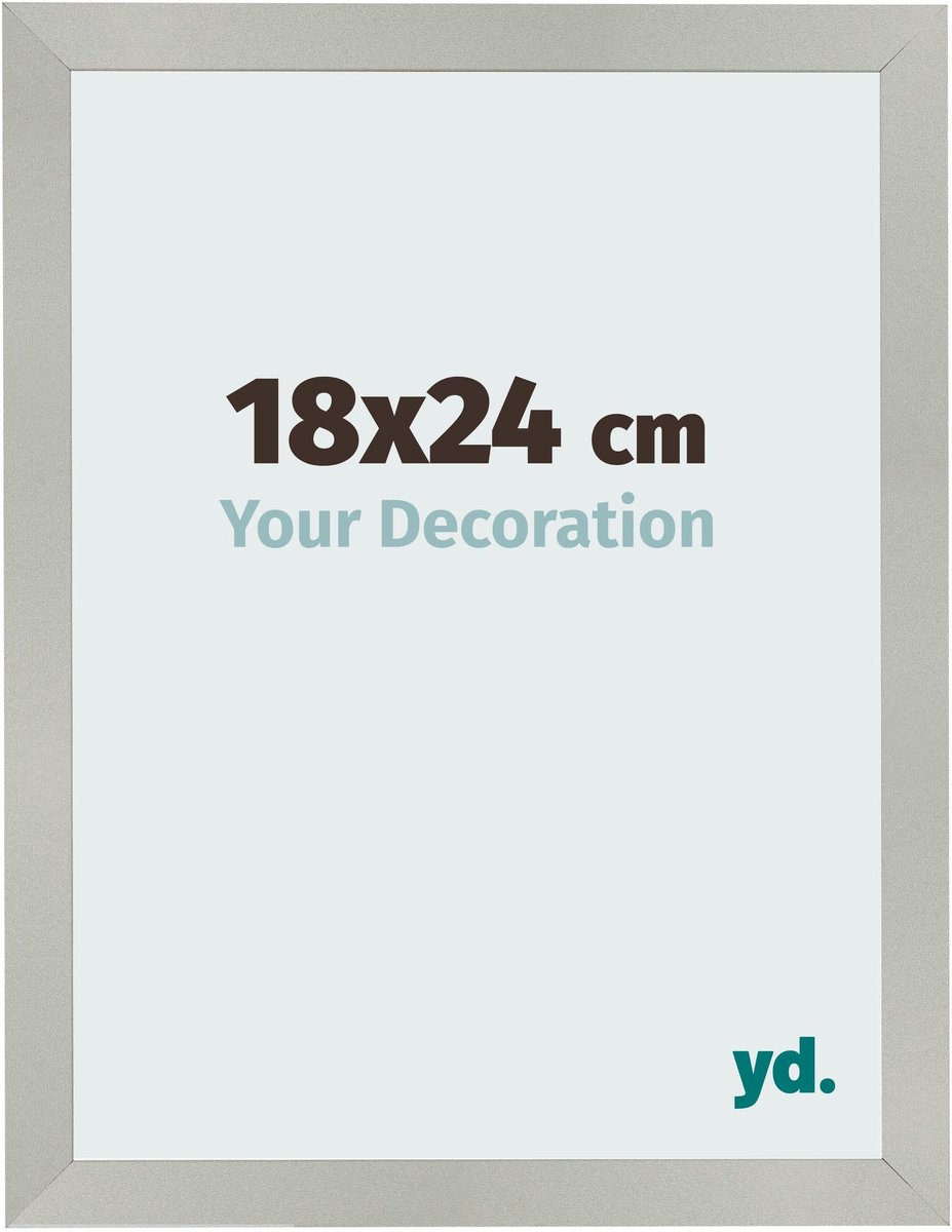 Your Decoration - Fotolijst 18x24 cm - MDF - Zilver Mat - Bologna