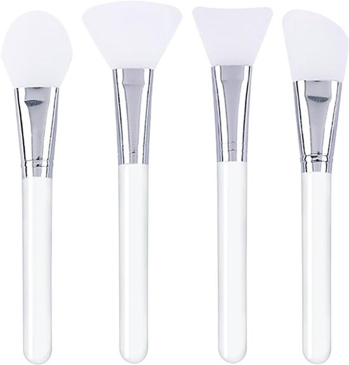 Siliconen Masker Kwasten Set van 4 - Perfect voor DIY Gezichtsmaskers, Huidverzorging en Make-up Toepassingen