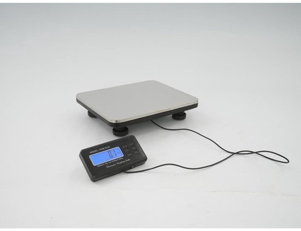 Digitale Pakketweegschaal 300 kg/10 g Nauwkeurig met LCD RVS Platform voor Post en Magazijn