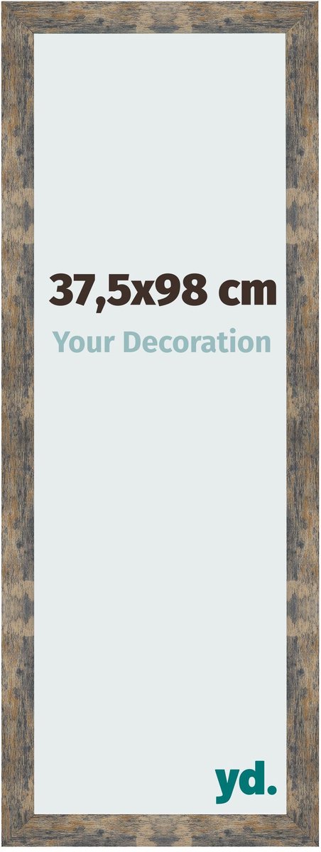 Your Decoration - Fotolijst 37,5x98 cm - MDF - Blauw Goud Gemeleerd - Bologna