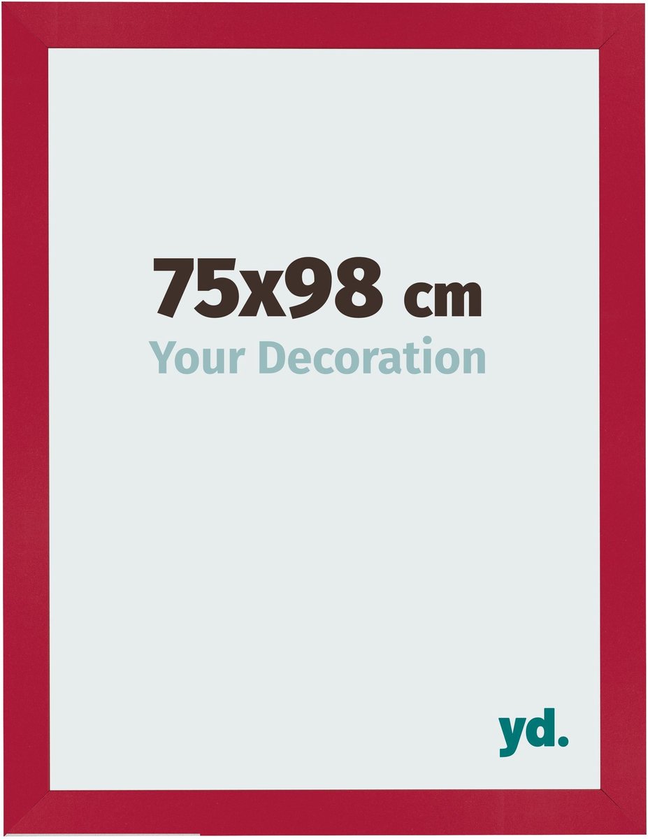 Your Decoration - Fotolijst 75x98 cm - MDF - Rood - Bologna