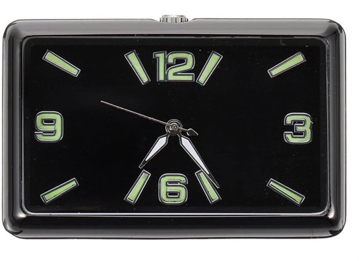 Digitale Auto Klok - Dashboard Tijdmeter - Reistijd Bijhouden - Zelfklevend Compact Design - 48 x 32 cm - Zwart
