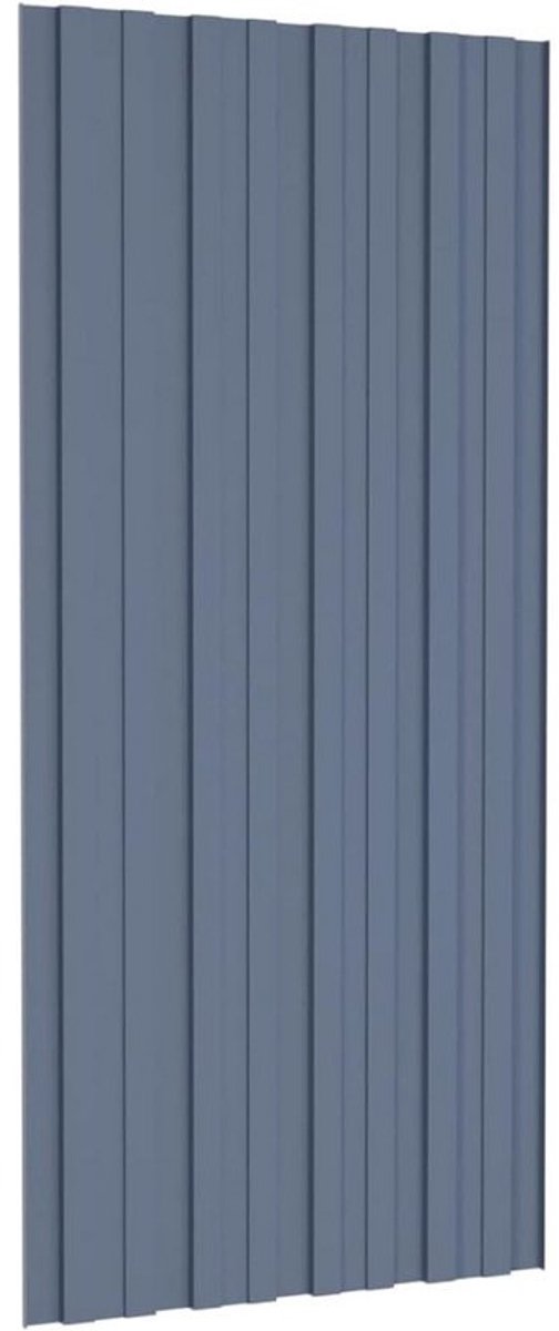 36 Stuks Metalen Dakpanplaten Gegalvaniseerd Staal Grijs 100x45 cm