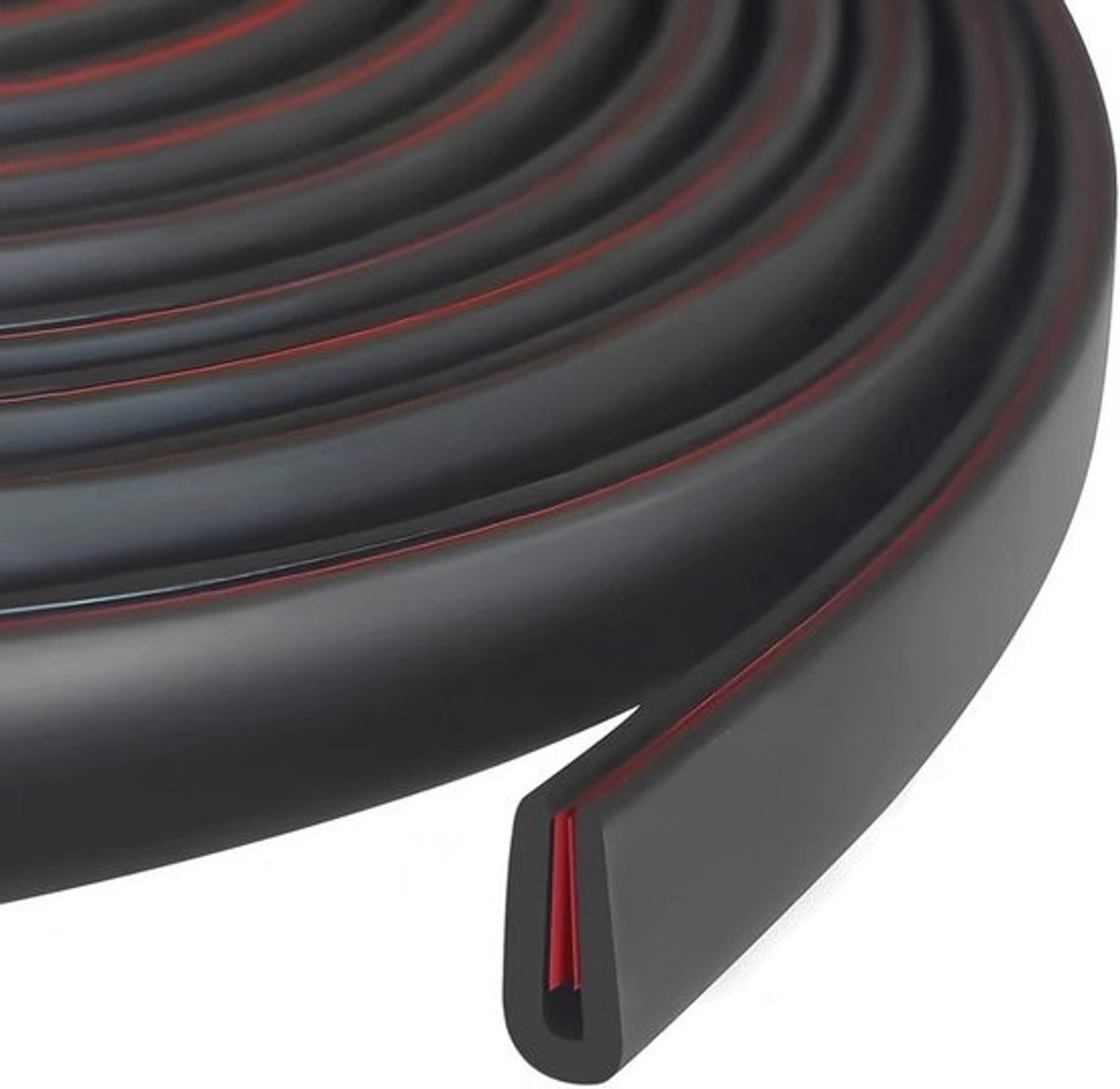 Zelfklevende Flexibele U-Kanaalrandbeschermer - 1 mm Rubberen Randafwerking voor Autodeuren en Plaatwerk - 6 m
