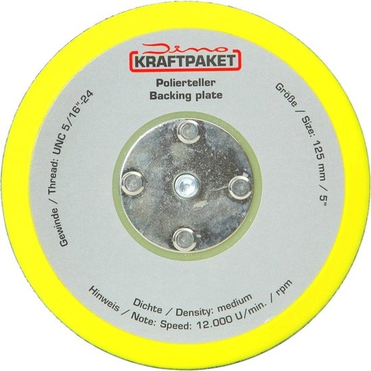 125 mm steunschijf met klittenband voor excentrische polijstmachines