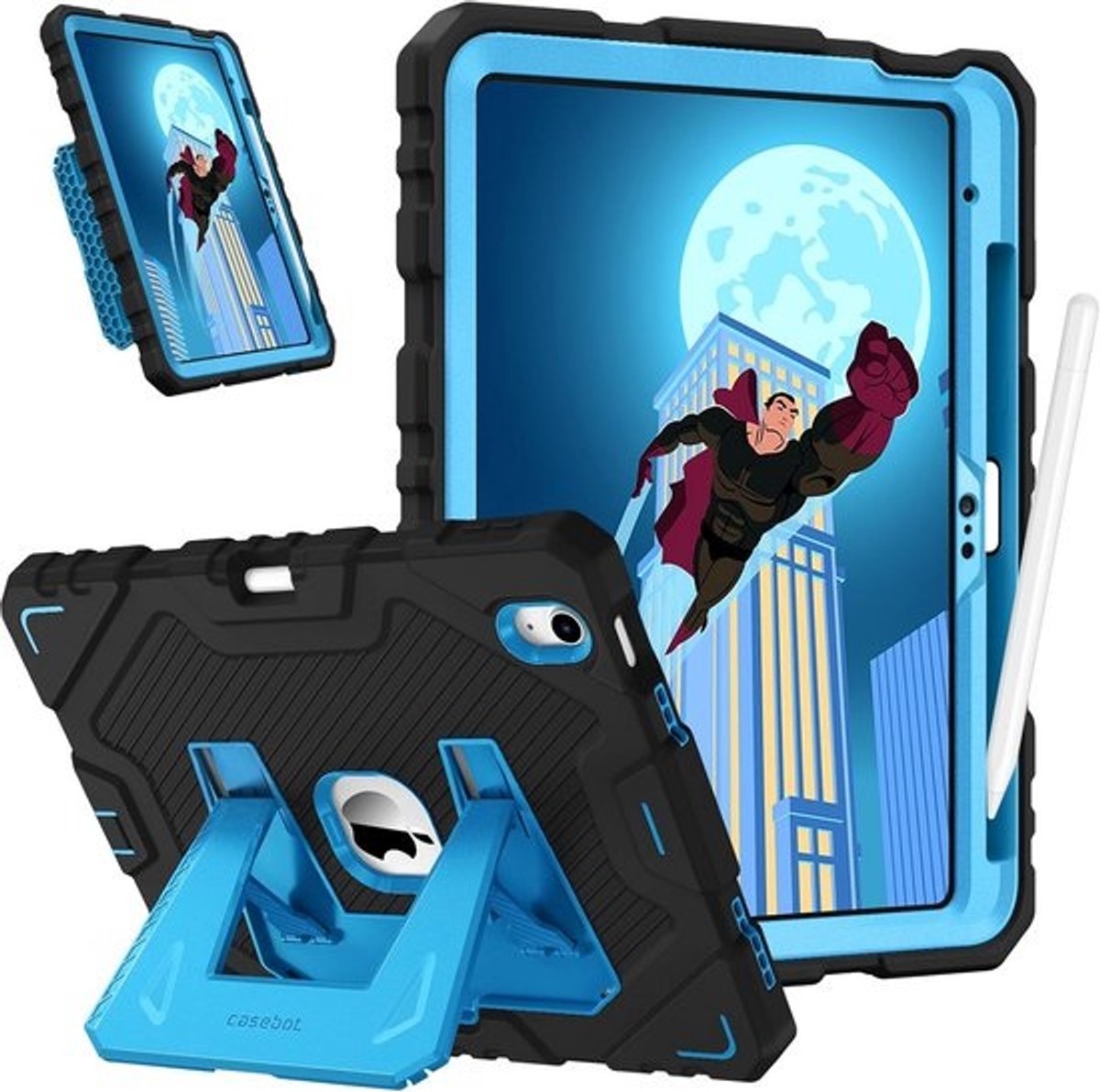 Robuuste Kinderhoes voor 11 inch & 10.9 inch iPad met Standaard - Schokbestendig