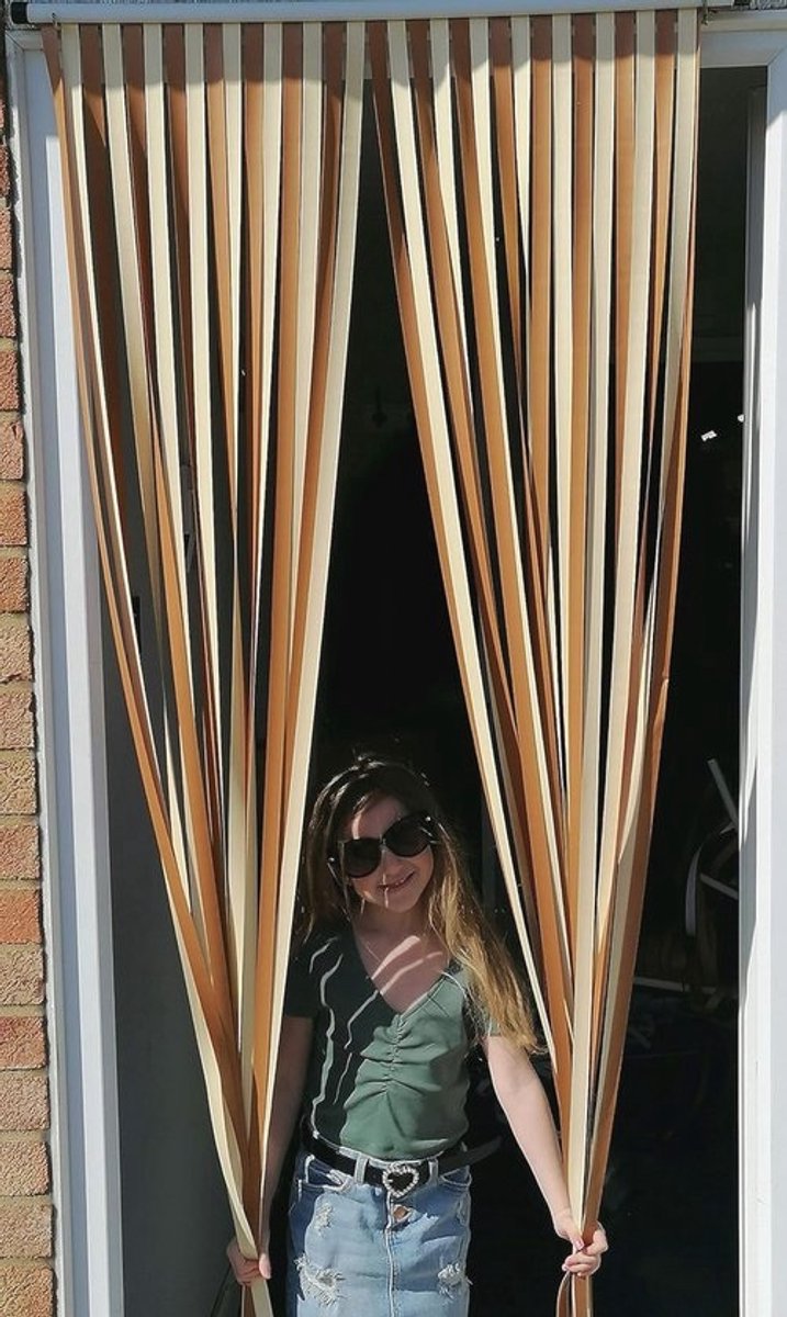 Heavy Duty Insectengordijn - Vliegenhor voor Deuren 80cm Met Zelfklevende Haken