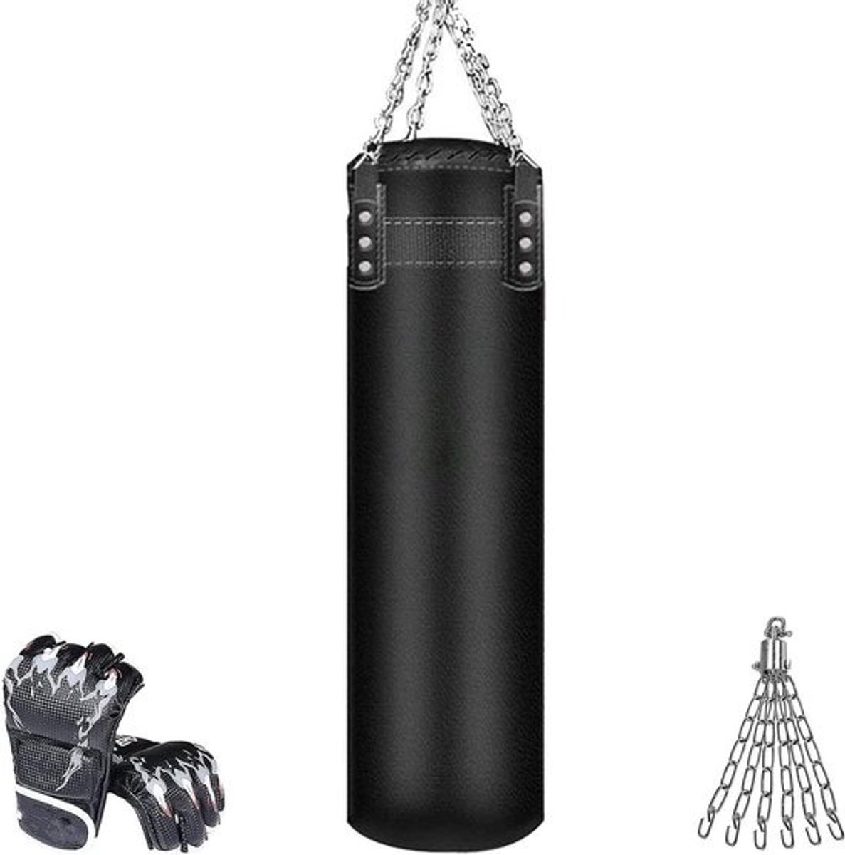 Professionele Bokszak Ongevuld Inclusief Gratis Bokshandschoenen en Ophangset voor MMA en Kickboksen