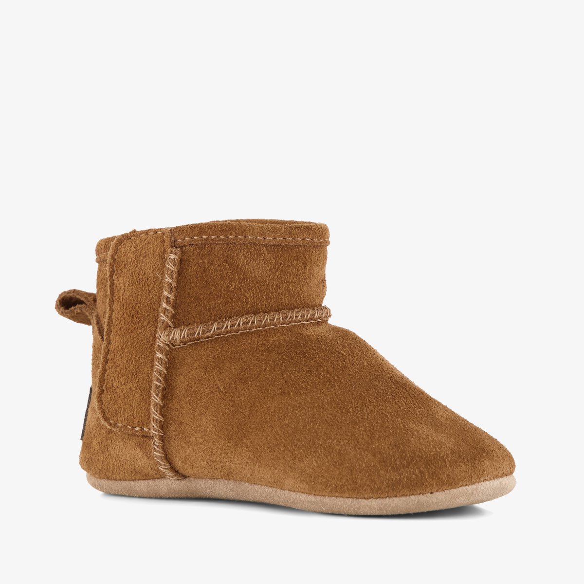 Groot suède babyschoenen bruin - Maat 19 - Uitneembare zool - In cadeauverpakking