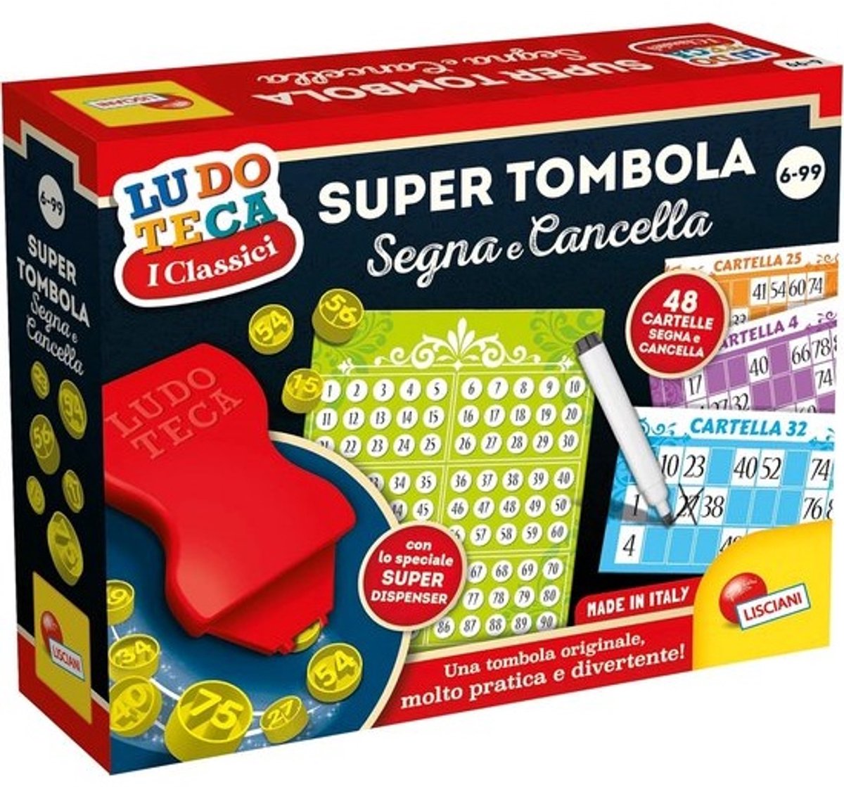 Groot Tombola Spel met Uitwisbare Kaarten en Dispenser voor Feestjes