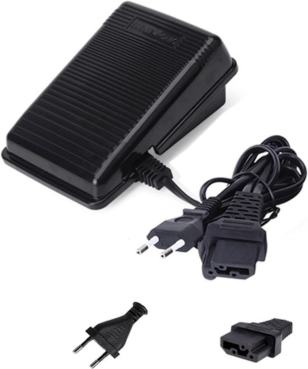 SnelShoppen - Multifunctionele Naaimachine Voetpedaal 200-240V, Universele Voetcontroller, 3-Hole 4-Point, ABS + Legering, Geschikt voor Feiyu Naaimac