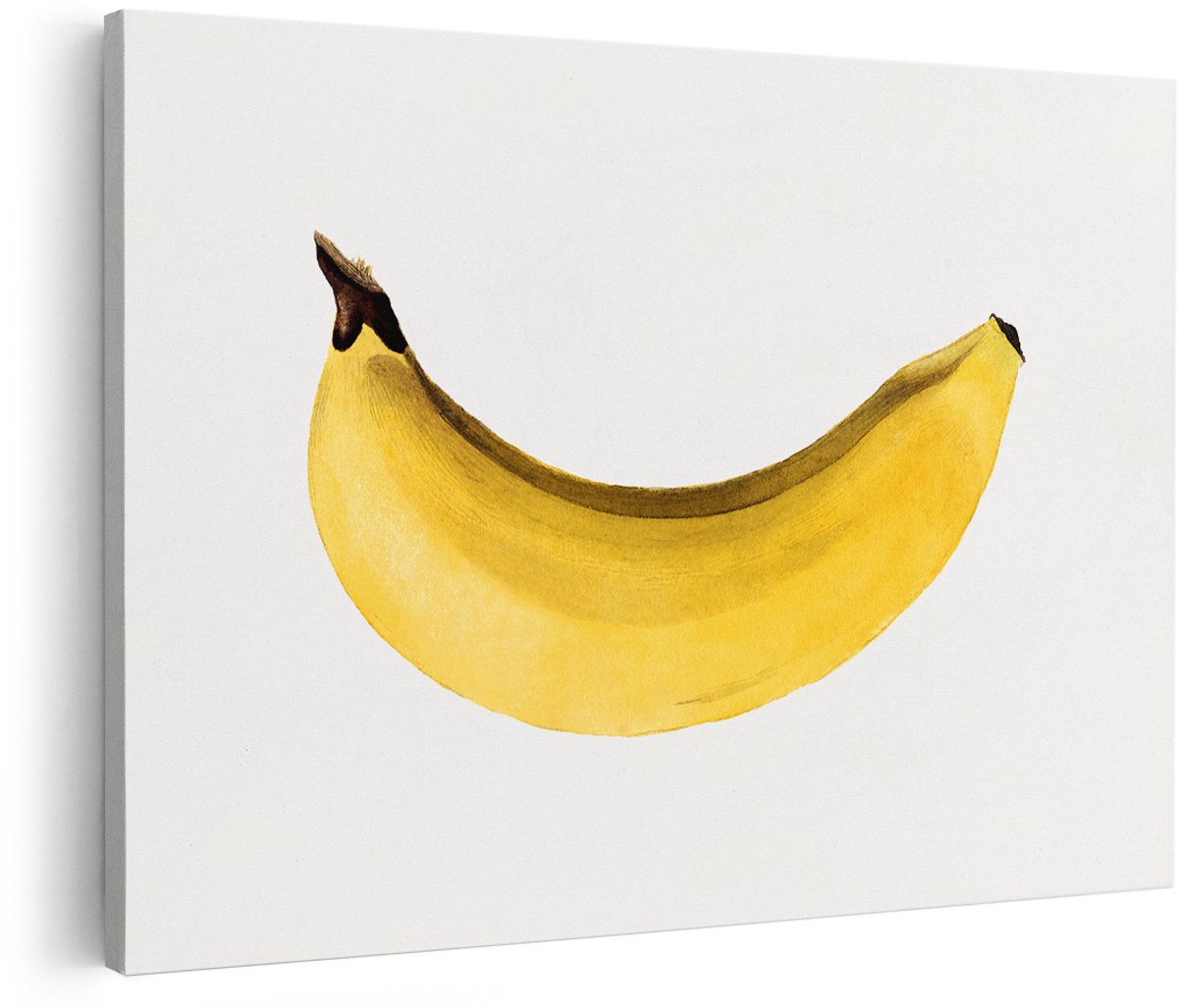 Artaza Canvas Schilderij Banaan - 180x120 cm - Groot - Wanddecoratie Keuken - Muurdecoratie Fruit - Vintage Schilderijen Op Canvas - Geel