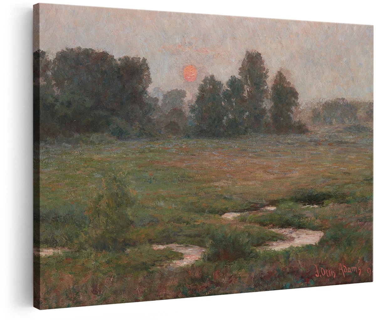 Artaza Canvas Schilderij Landschap - 180x120 cm - Groot - Wanddecoratie Natuur - Muurdecoratie Zonsopgang - Schilderijen Op Canvas Woonkamer