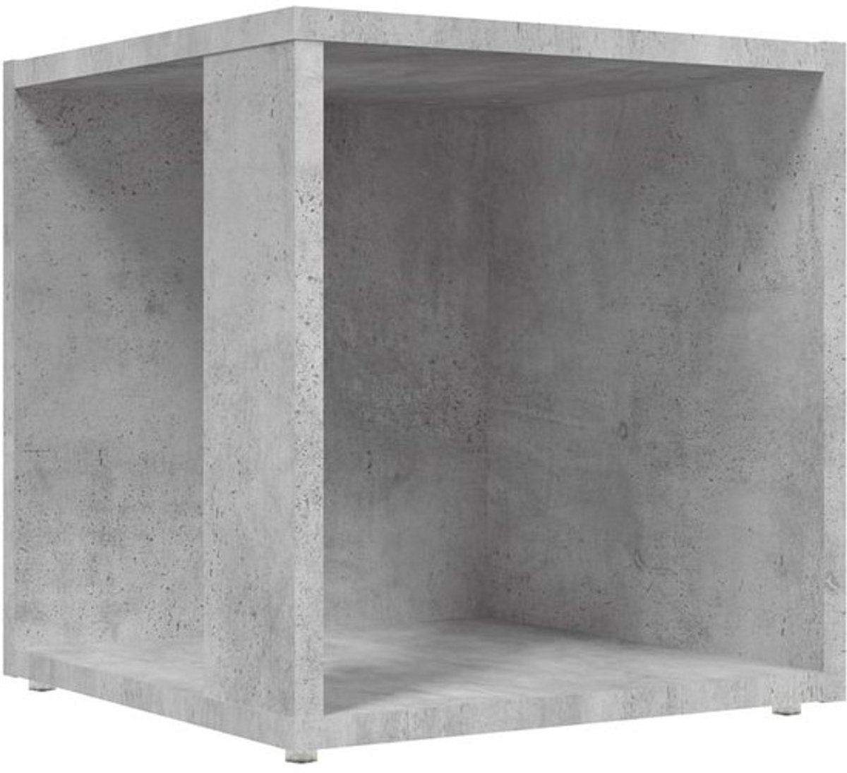 Rustieke bijzettafel 33x33x34,5 cm - Hout en betonlook grijs