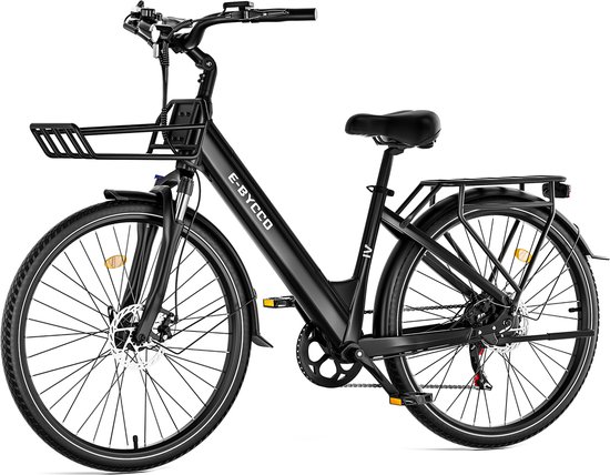 Elektrische Fiets 28 Inch - 36V 15.6AH Accu - Actieradius Tot 90 Km - 28×1.5 Inch Wielen- Aluminium Lage Instapframe -Shimano 7 Versnellingen - Mechanische Schijfremmen - LCD Display - Elektrische Stadsfiets - Grijs — afbeelding 2