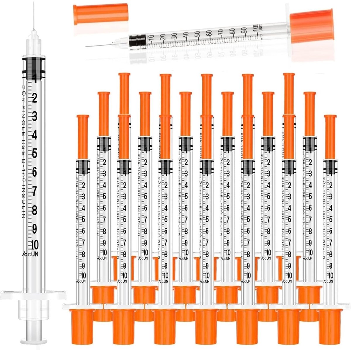 10 Stuks 1ml 31Gx8mm Wegwerp Spuiten en Doseergereedschap, Individueel Verpakt Laboratorium Accessoires voor Vloeibare Voeding en Druppelen