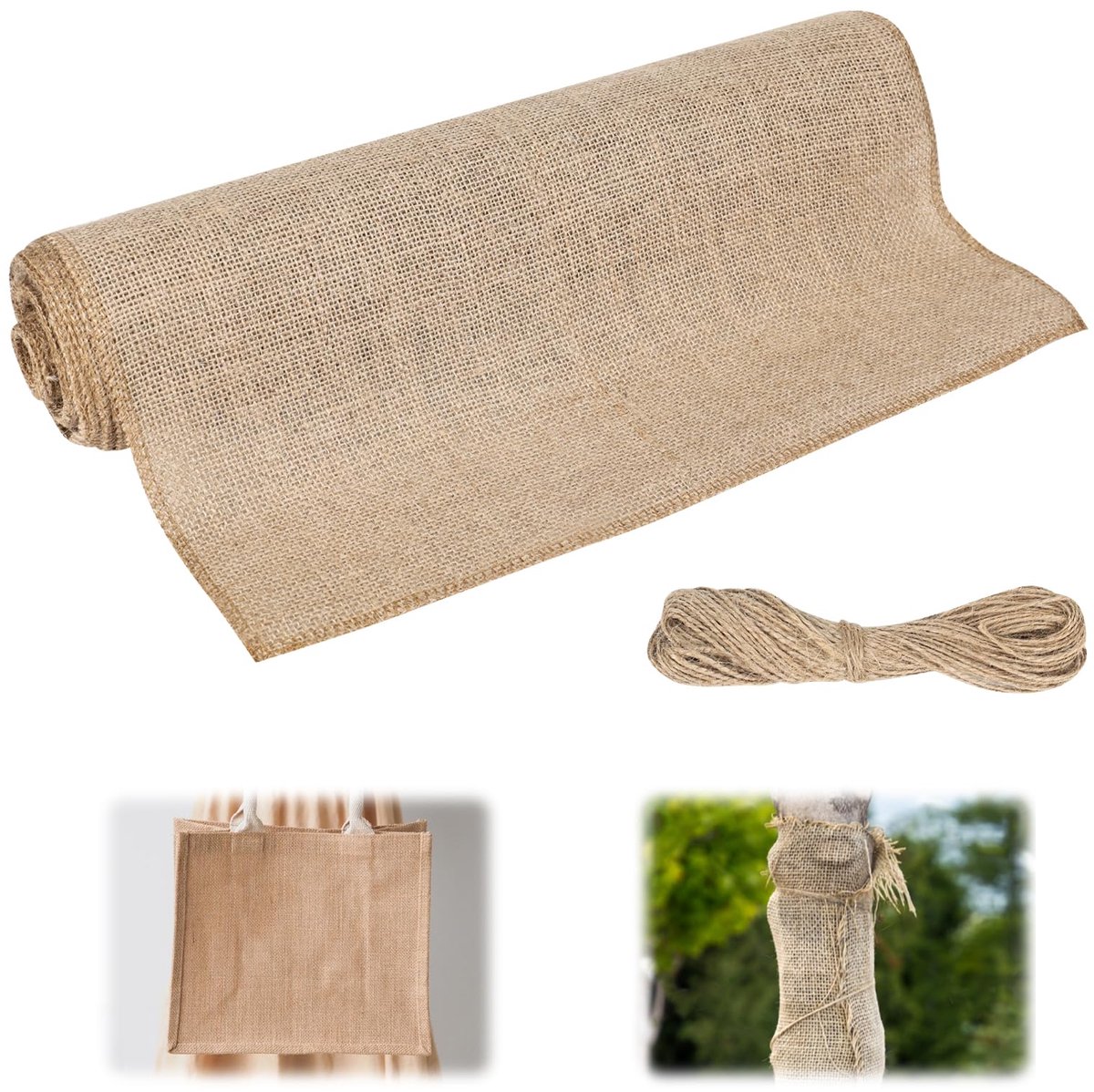 Jute Plantenbescherming - Winterbescherming tegen vorst en vocht - Voor bomen en buitenplanten - 600x40 cm
