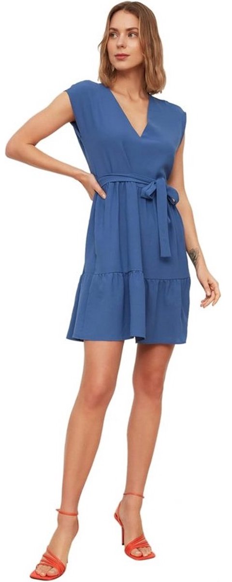 Trendy Gürtelkleid dames Jurk