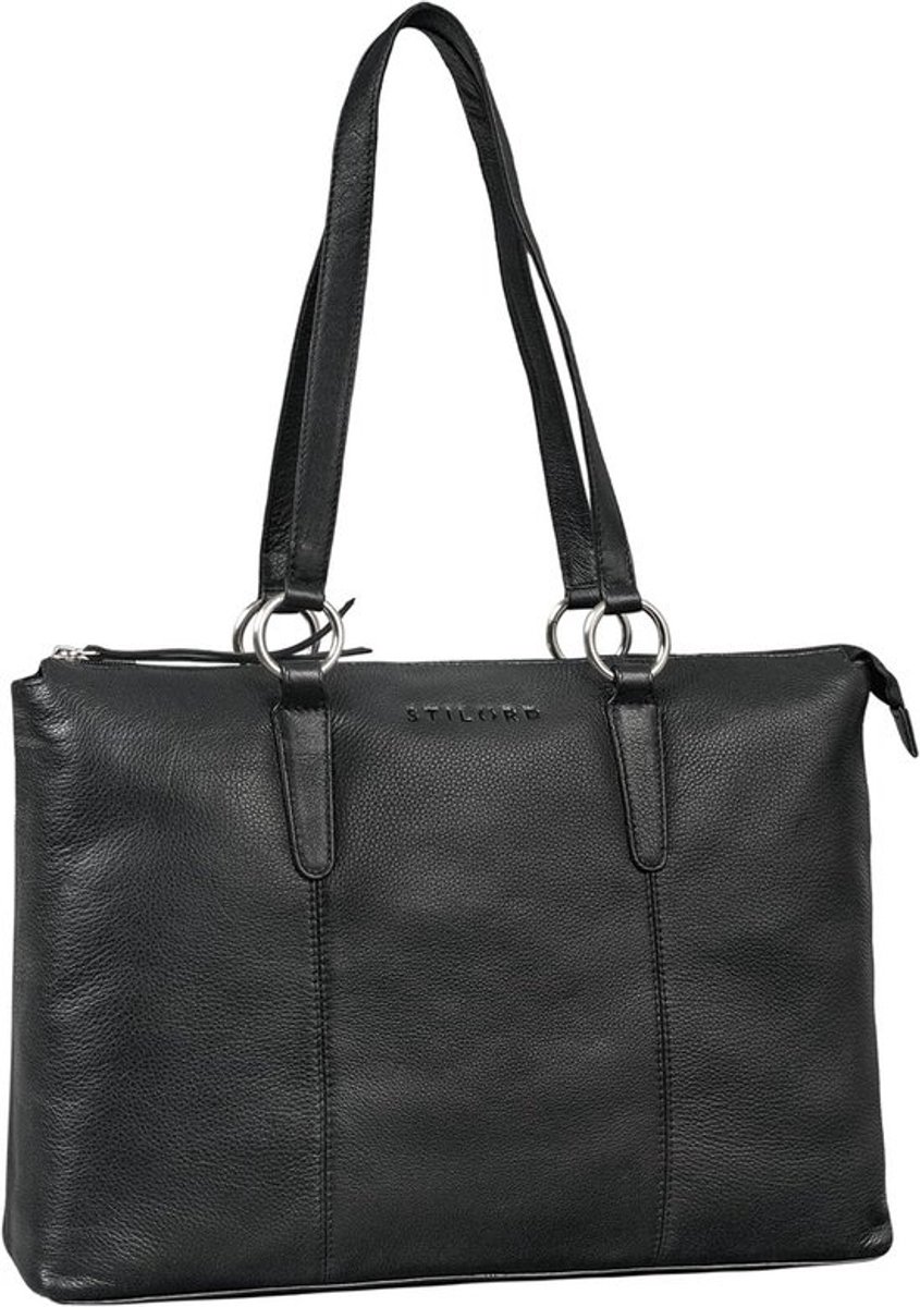 Dames Leren Shopper Tas – Grote Tote Bag met Vakken voor Laptop – Stijlvolle Handtas voor Vrouwen