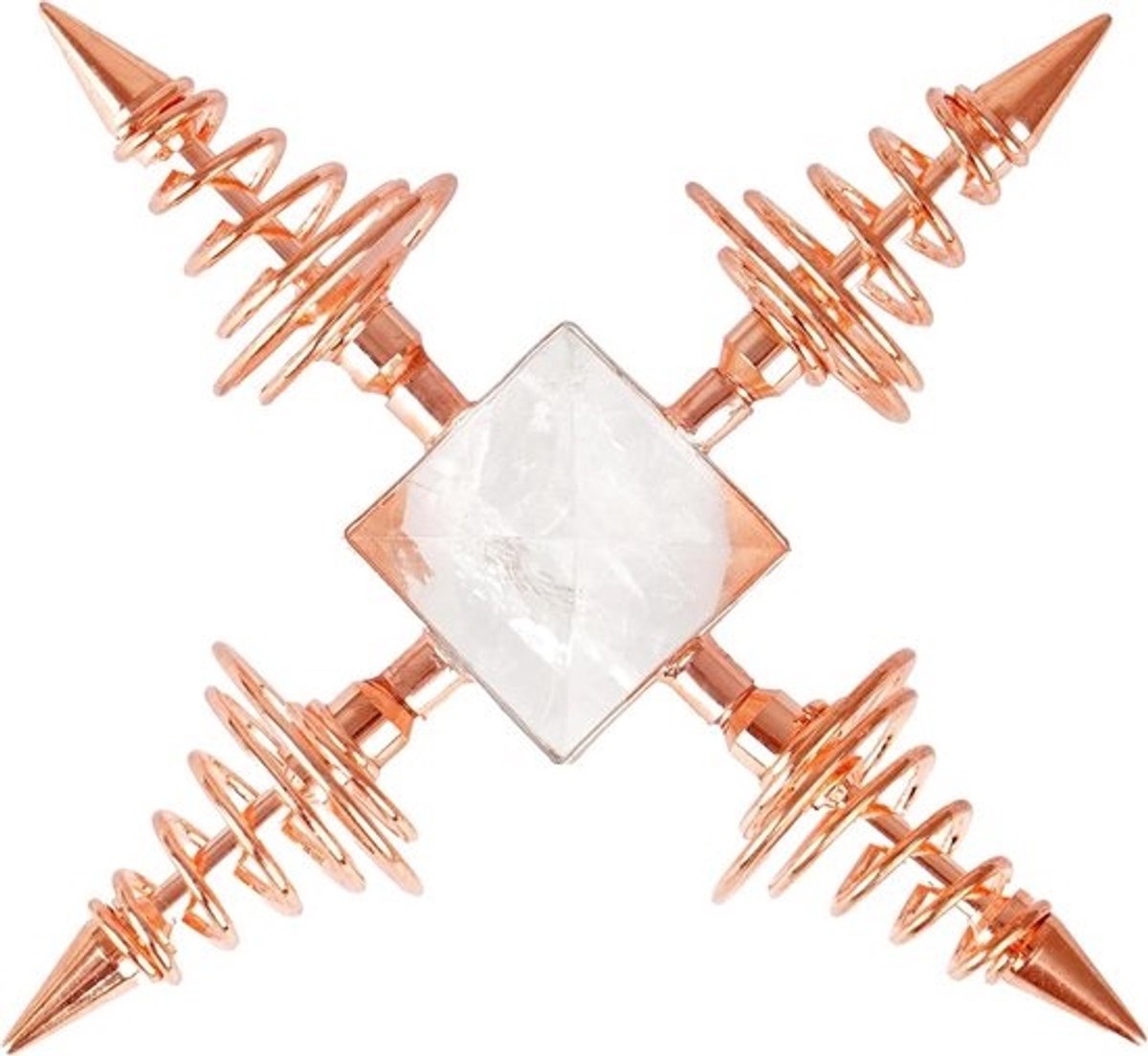 Energiegenerator Piramide - Koperen Kristal - Positieve Energie - Vier Punten Ontwerp - 762 cm - Koper