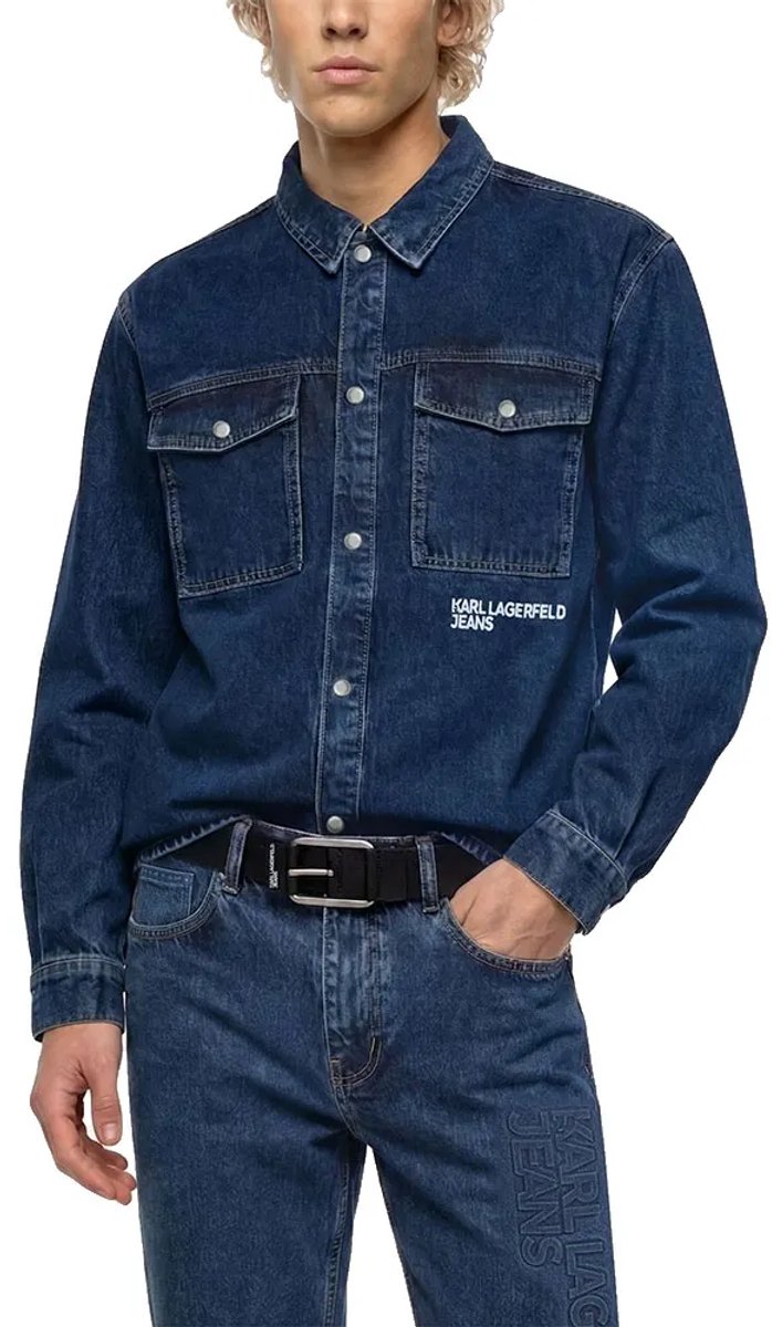 Karl Lagerfeld Jeans B4m16004 Overshirt Blauw M Man