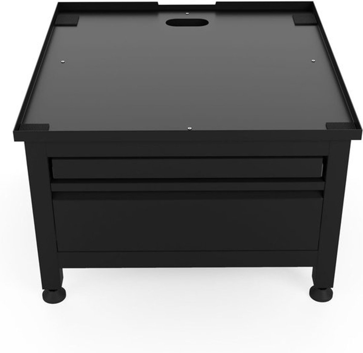 Wasmachine Verhoger - Onderstel Met Lade - Comfortabel Wassen - Uittrekbaar Werkblad - 42 Cm Hoog - Zwart