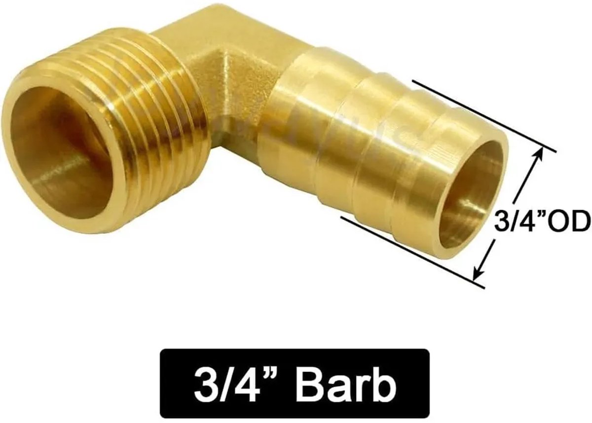 Twee sets regenwateropvangbakken Geschikt voor koppelingen van 1/2 inch messing, inclusief slangmondstukken, slangklemmen en teflontape.