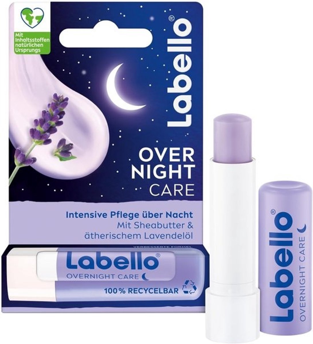 Overnight Lippenbalsem - Nachtverzorging Lippen - Zachte Lippen - Lavendel Geur Sheaboter - 48 gram