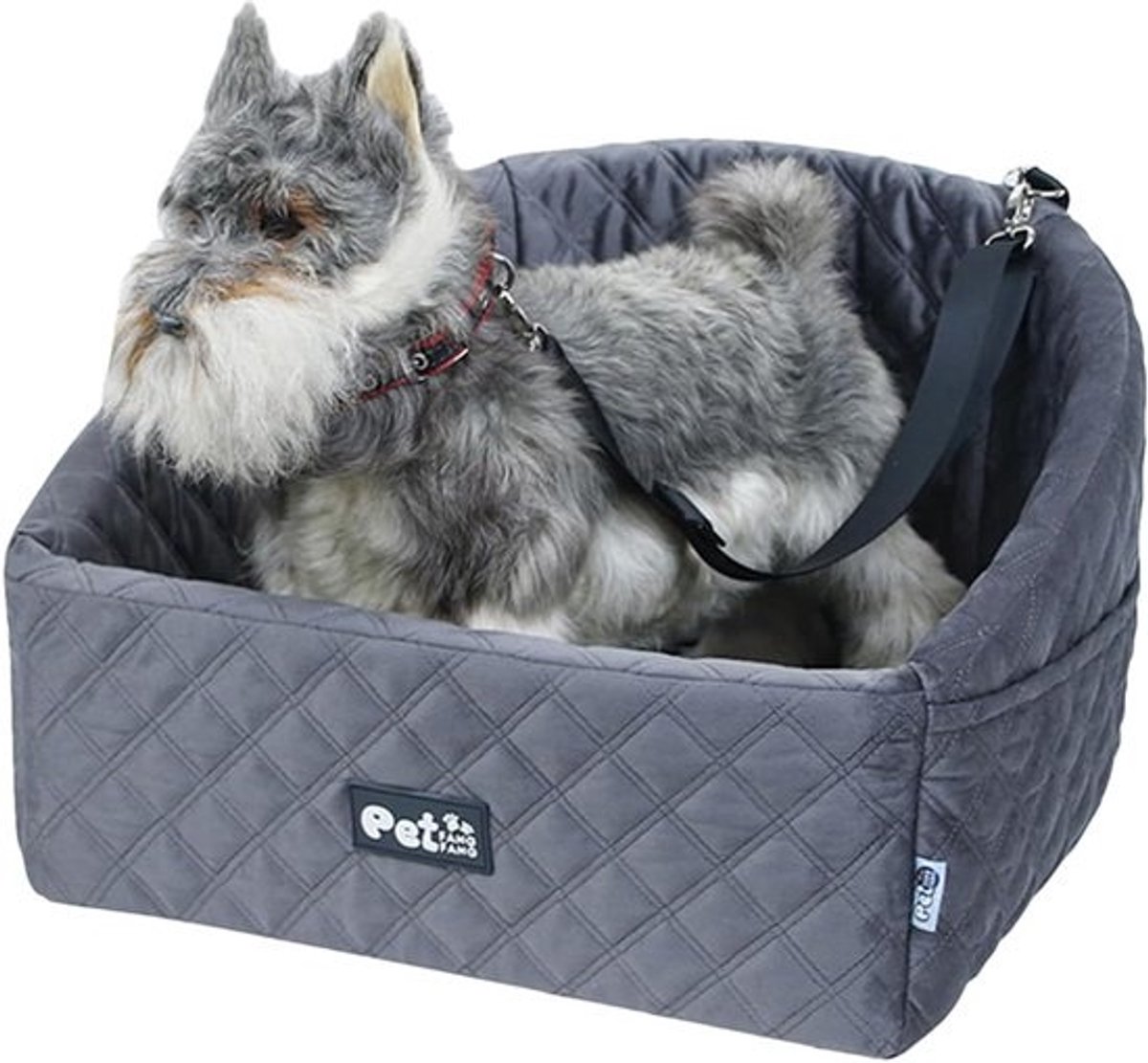 Autostoel Hond – Reisbed Puppy – Veilig Transport – Wasbaar Ontwerp – 46x48x29 cm – Grijs Autostoel Hond – Reisbed Puppy – Veilig Transport – Wasbaar Ontwerp – 46x48x29 cm – Grijs