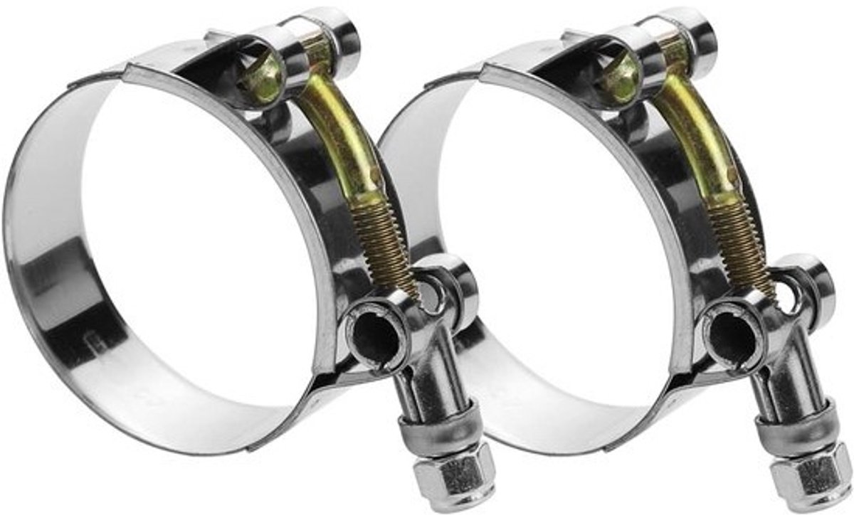 Slangklemmen - Slangklem T-bout - Lekvrije Verbindingen - 304 Roestvrij Staal - 87-95 mm - Zilver