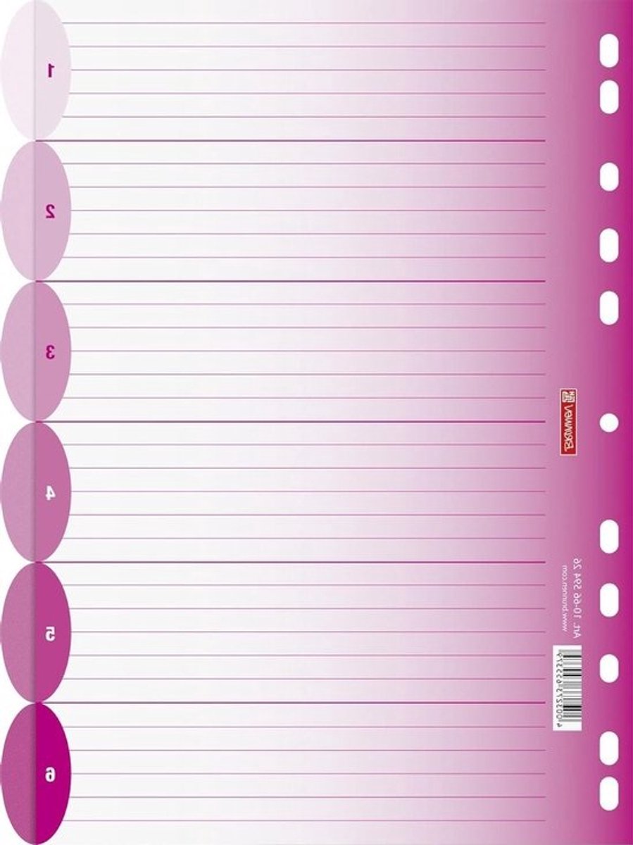 Bestandsverdelers Pagina - Index Verdelers Bladwijzers - Documenten Organiseren - Halve Cirkel Tab - A4 225 x 297 MM - Roze