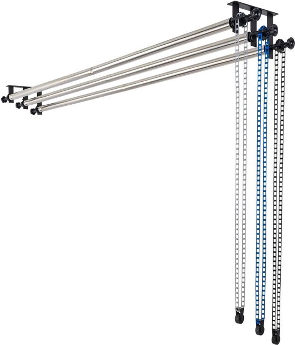 Achtergrond Systeem - Rol Ondersteuning - Studio Fotografie - Drievoudig Roller Ontwerp - 304 Centimeter Breed - Zilver