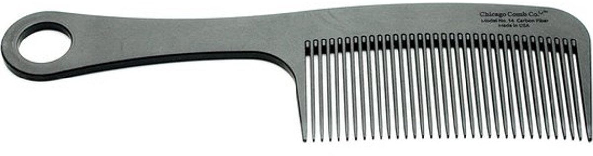 Grote Antistatische Carbon Fiber Kam voor Ontwarren en Styling - Vochtig & Droog Haar