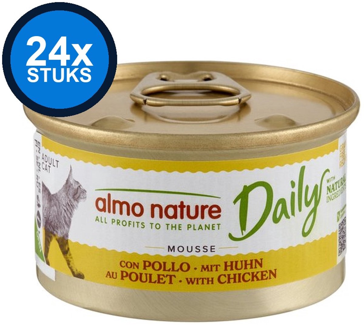 Almo Nature Dailymenu - Kattenvoer Blik - Mousse Kip - 24x85gr