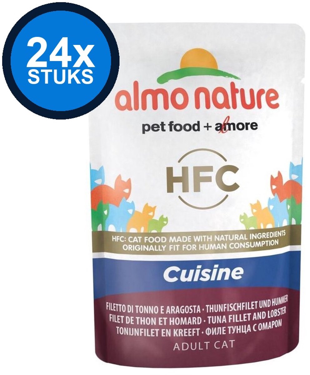 Almo Nature HFC - Kattenvoer - Cuisine Pouch - Tonijnfilet & Kreeft - 24x55gr
