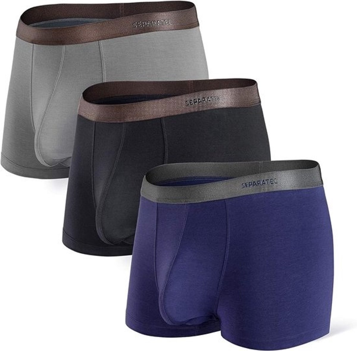 Heren Boxershorts 4-Pack Ademend Bamboe Rayon Ondergoed met Dubbel Zakje