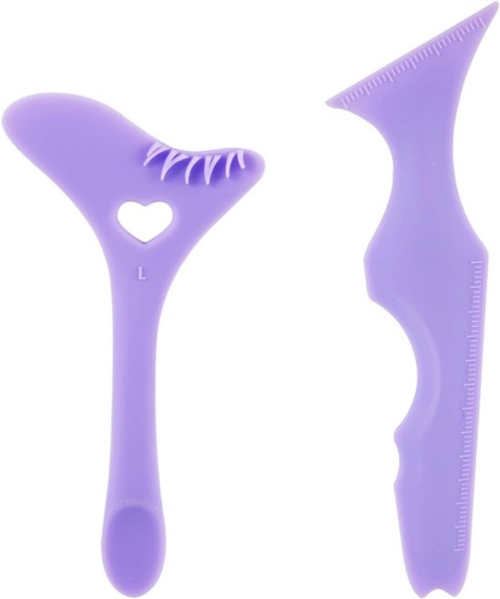 2 Stuks Flexibele Eyeliner Templates voor Perfecte Vleugels en Definitie