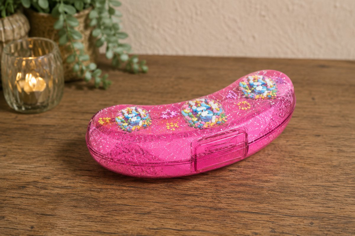 Lunch Buddies: Bananendoos "Unicorn Flower" 230x85x50mm - Bananen doosje