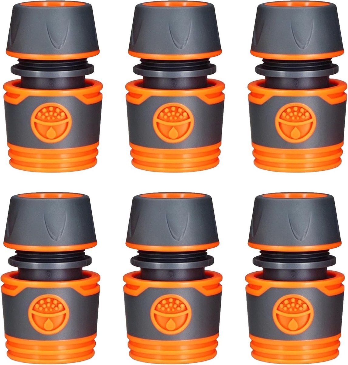 6-delige Koppeling voor Tuinslangen, 1/2 Inch Tuinaccessoires, Snel Verbinden en Verwisselen van Slangadapters