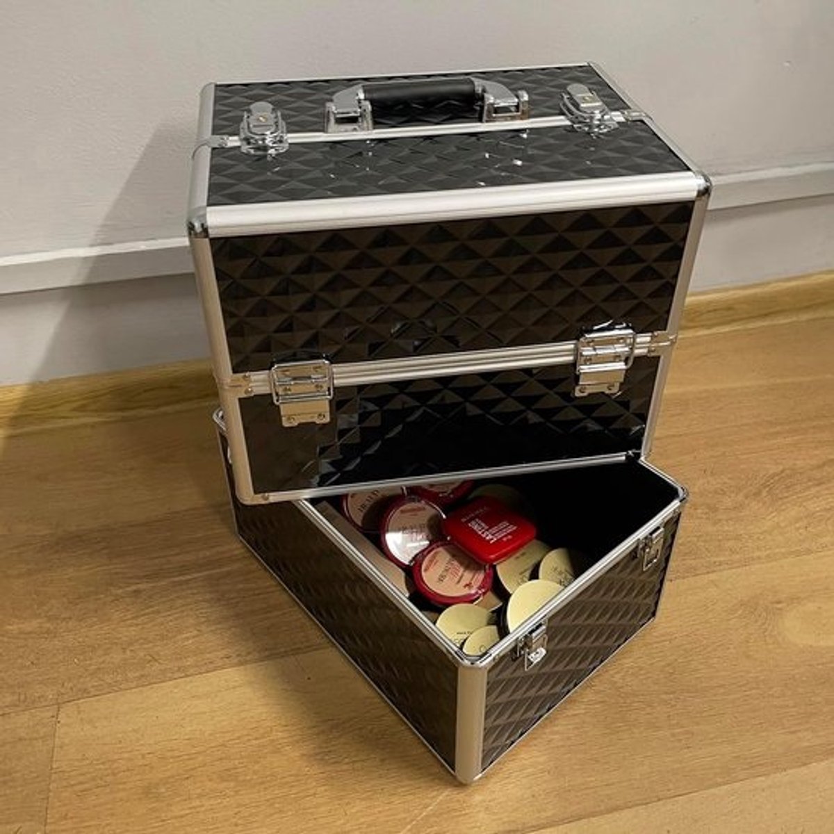 Professionele Grote Make-up Koffer met Verlichting voor Mobiel Gebruik