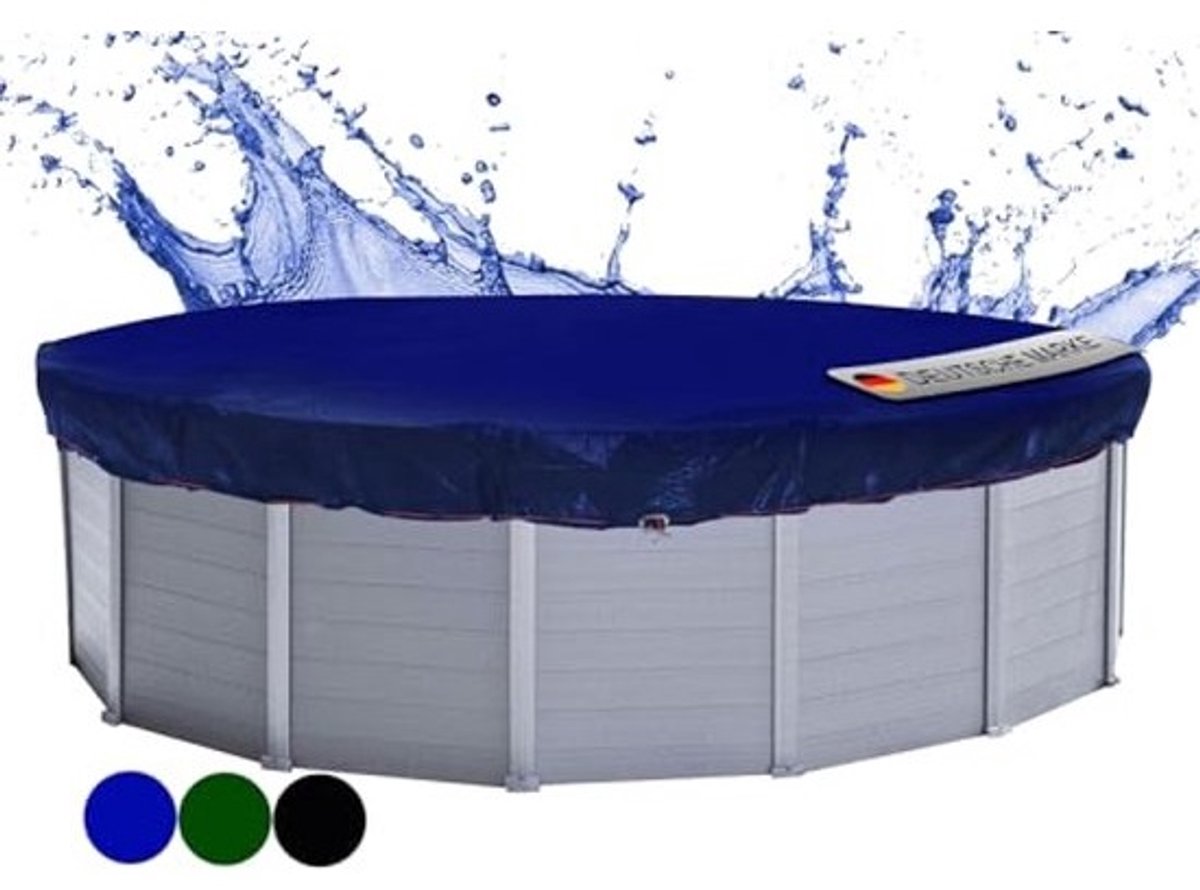 Afdekzeil zwembad rond 520 cm, winterdekzeil 200 g/m² blauw, geschikt voor 420-460 cm