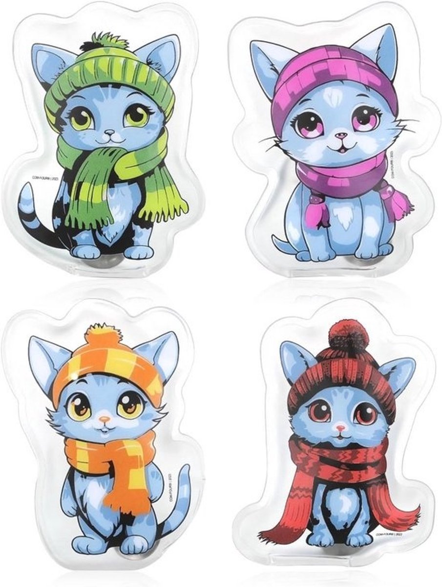 Herbruikbare Handwarmers met Kattenmotief - Warmtekussentjes voor Koude Dagen