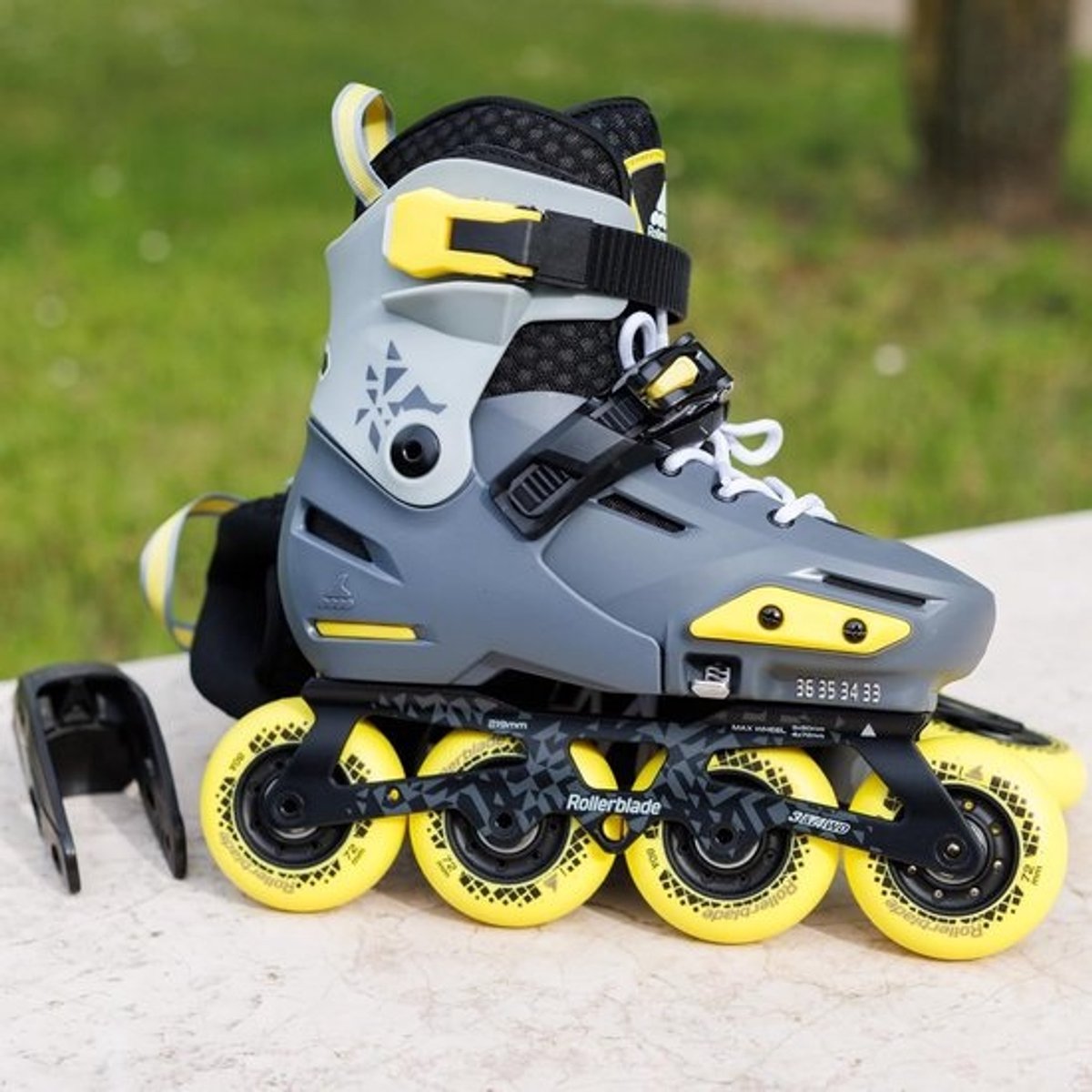 Verstelbare Inline Skates voor Jongens - Zwarte en Gele Freestyleskates - Maat 37 t/m 40