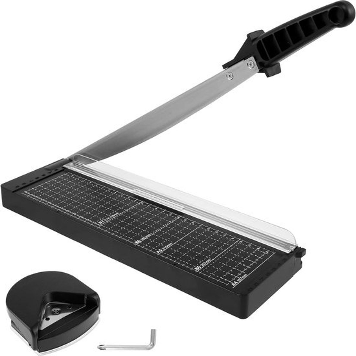 Precisie Guillotine Papier Snijder voor A4 tot 8 Vel, Veilig en Multifunctioneel