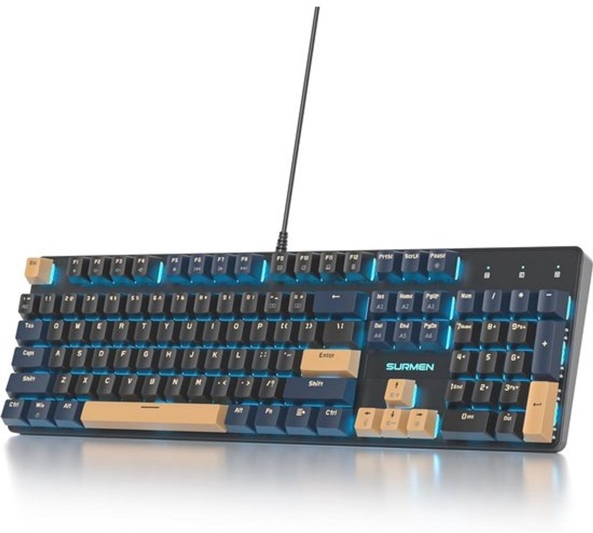 Mechanisch Gaming Toetsenbord met RGB Achtergrondverlichting en QWERTY Lay-out