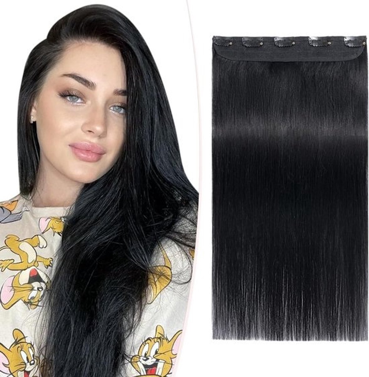 Clip-in Haarverlenging van Echt Haar 40cm voor Direct Volume en Lengte