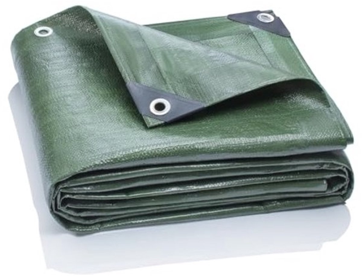 Premium Afdekzeil 200g/m² - 1,5x6m - Groen - Waterdicht & Scheurbestendig met Versterkte Hoeken