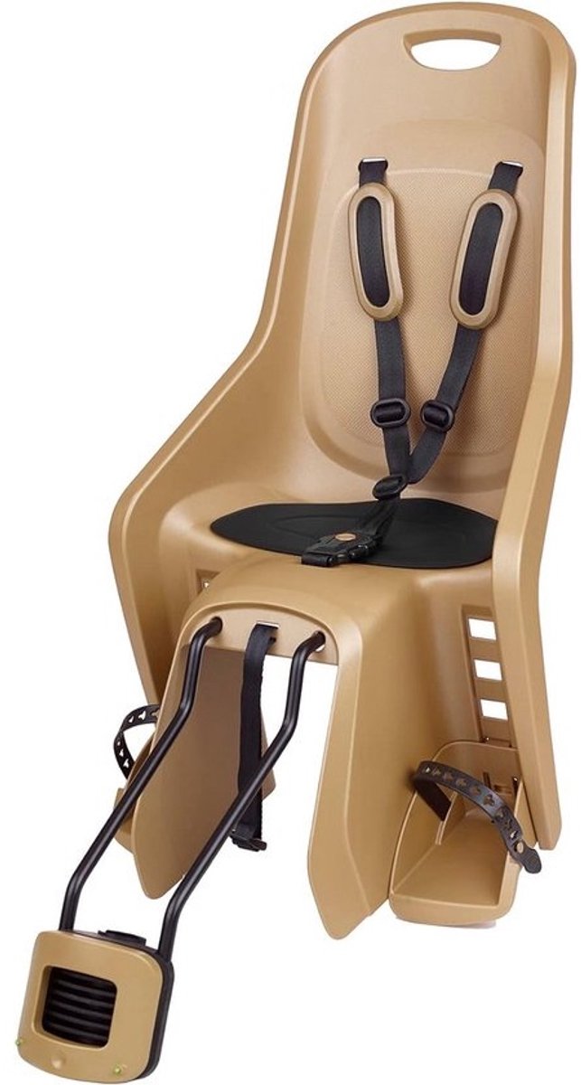 Fietsstoel Achter - Geschikt voor 26'' tot 29'' Wielen - Kinderzitje 9-22 kg - Goud/Zwart