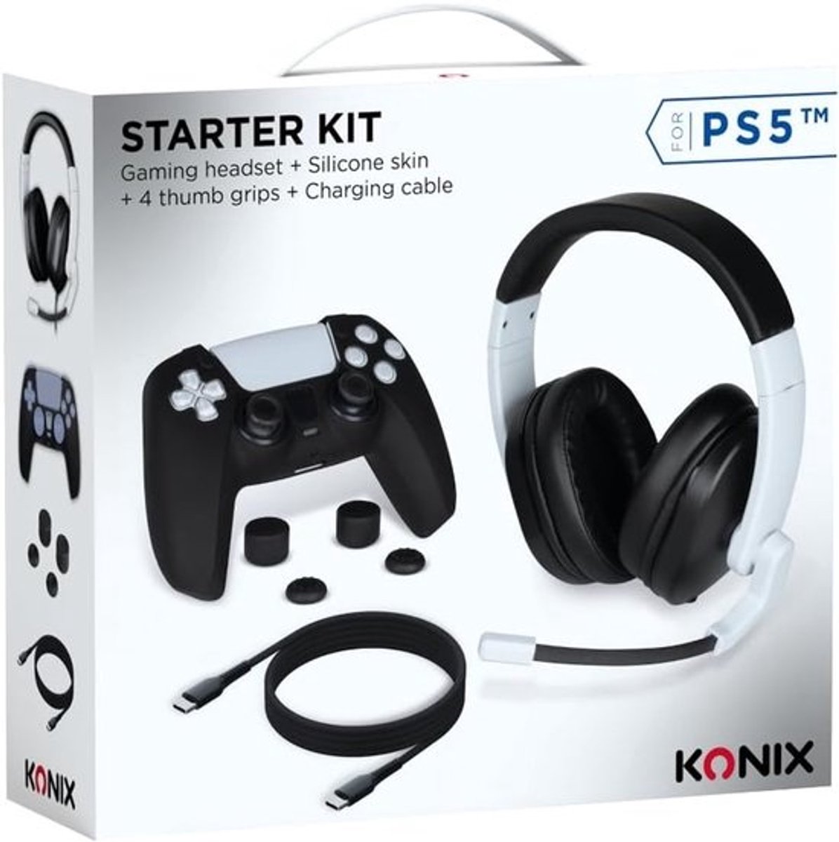 PS5 Starterpack met Headset, Beschermhoesjes, Thumb Grips en Laadkabel